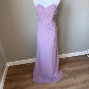 Alfred Angelo Strapless Lilac Gown Size 4 Prom Bridesmaid Formal Wedding Guest